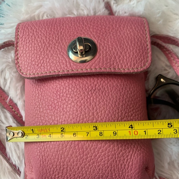 Roots Blush Mini Leather Bag with Metal Clasp - long crossbody strap - Picture 3 of 6